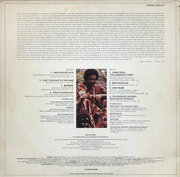 Quincy Jones : Smackwater Jack (LP, Album, RP, Gat)