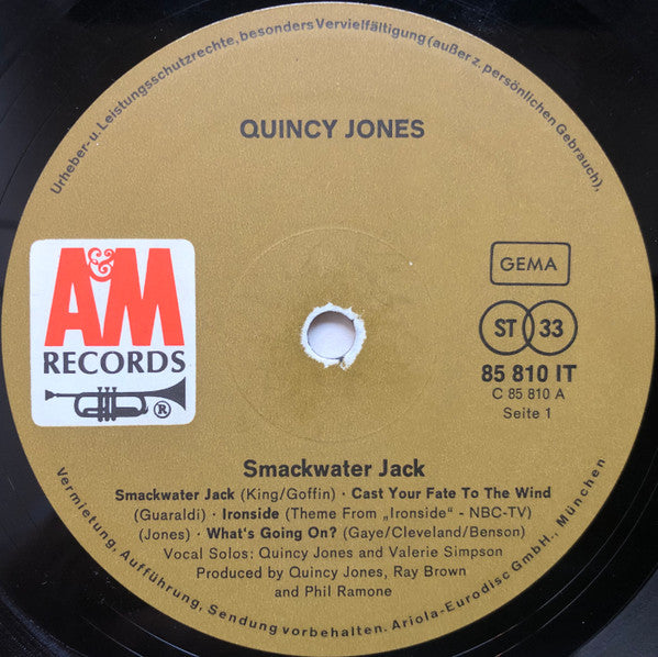 Quincy Jones : Smackwater Jack (LP, Album, RP, Gat)