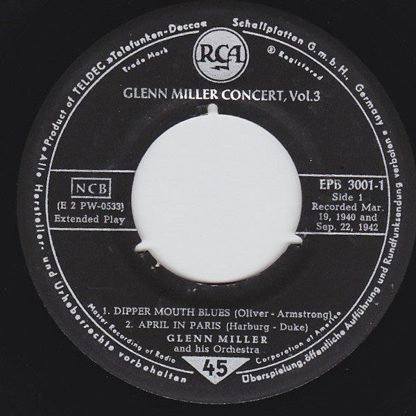 Glenn Miller And His Orchestra : Glenn Miller Concert, Vol.3 (7", EP)