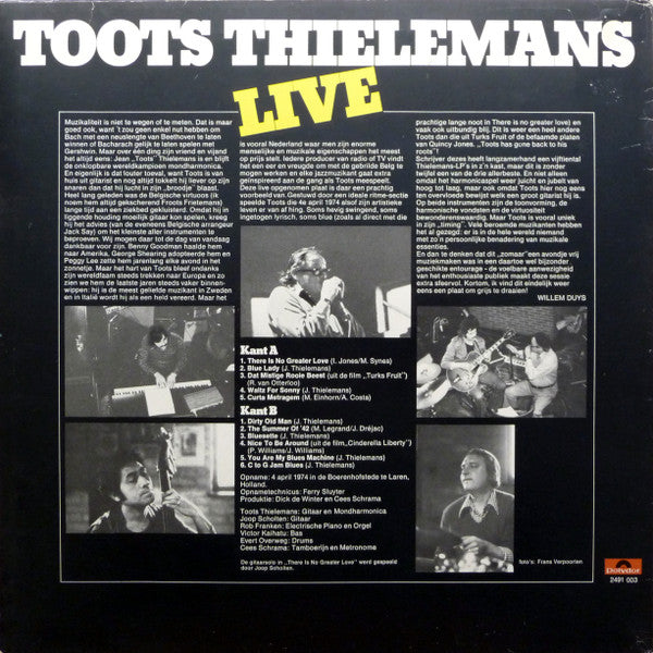 Toots Thielemans : Live (LP, Album)