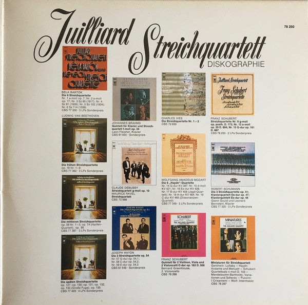 Juilliard String Quartet, Franz Schubert : Streichquartette Nr. 9 G-moll Op. Posth. D 173 / Nr. 13 A-moll Op. 29, D 804 / Nr. 15 G-dur Op. 161 D 887 (2xLP, Album, Gat)