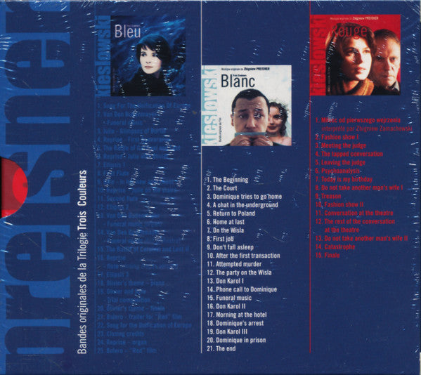 Zbigniew Preisner : Three Colors Bleu Blanc Rouge Original Soundtracks By Zbigniew Preisner (CD, Album, RE + CD, Album, RE + CD, Album, RE + Bo)