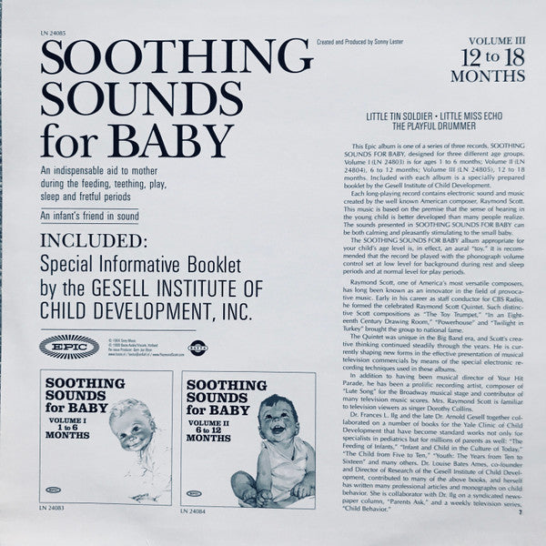 Raymond Scott : Soothing Sounds For Baby Volume III (12-18 Months) (LP, RE)