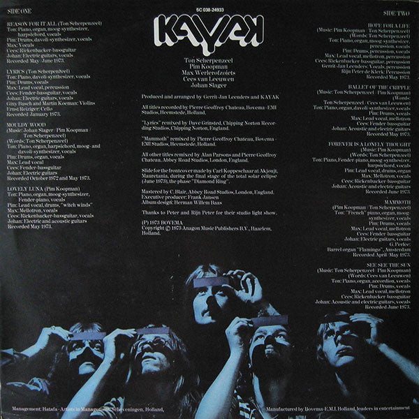 Kayak : See See The Sun (LP, Album, RE)