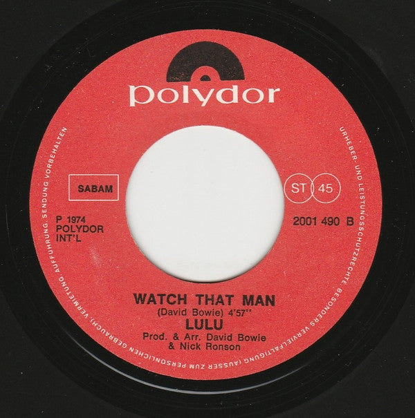 Lulu : The Man Who Sold The World / Watch That Man (7", Single)