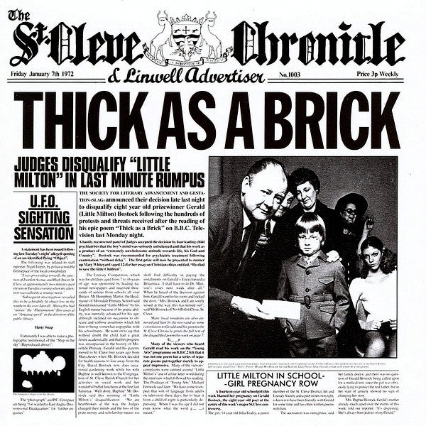 Jethro Tull : Thick As A Brick (The 2012 Steven Wilson Stereo Remix) (CD, Album, RE, RM, Rem)