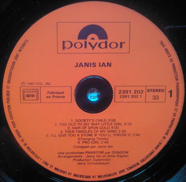 Janis Ian : Janis Ian (LP, Album, RE)