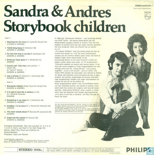 Sandra & Andres : Storybook Children (LP, Album, RE)