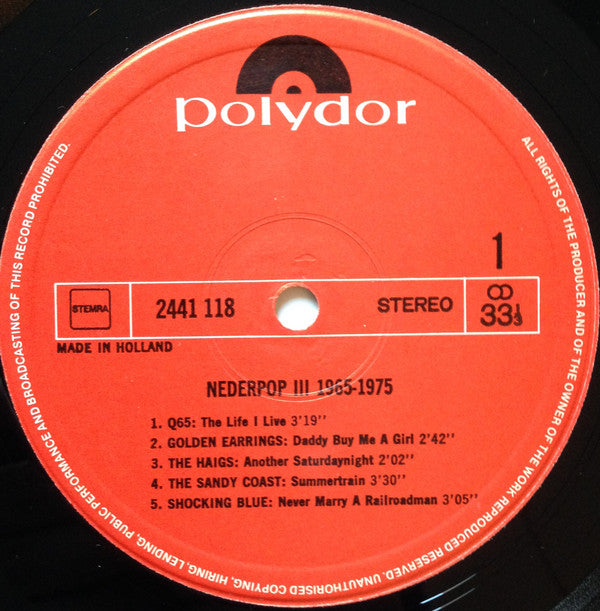 Various : Nederpop III 1965-1975 (LP, Comp)
