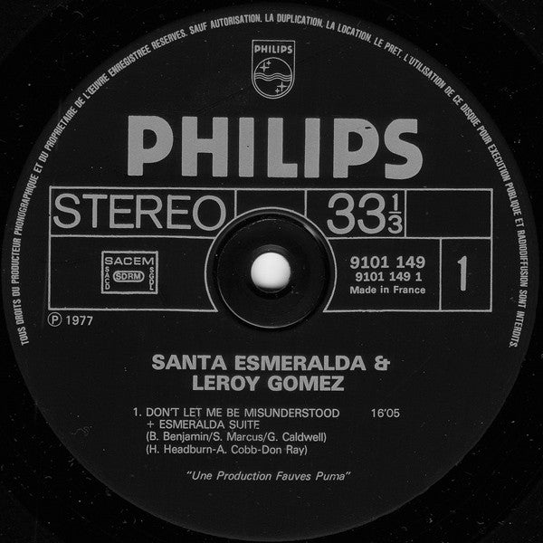 Santa Esmeralda Starring Leroy Gomez : Don't Let Me Be Misunderstood (LP, Album)