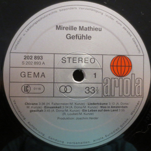Mireille Mathieu : Gefühle (LP, Album, Gat)