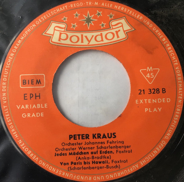 Peter Kraus : Ich Hab' Dich Noch Genauso Lieb (7", EP)