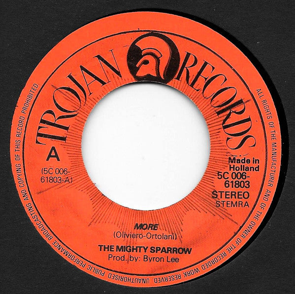 Mighty Sparrow : More (7", Single)