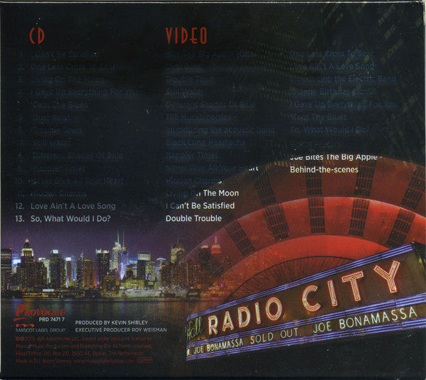 Joe Bonamassa : Live At Radio City Music Hall (CD + Blu-ray, Multichannel + Album)