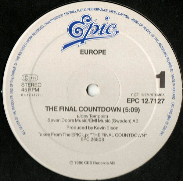 Europe (2) : The Final Countdown (12", Maxi, RE)