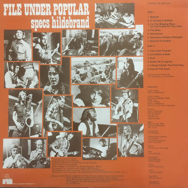 Specs Hildebrand : File Under Popular (LP, Album)