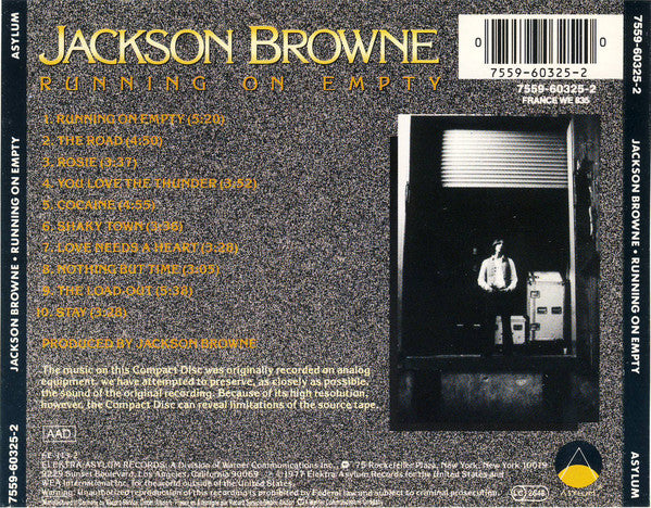 Jackson Browne : Running On Empty (CD, Album, RE)