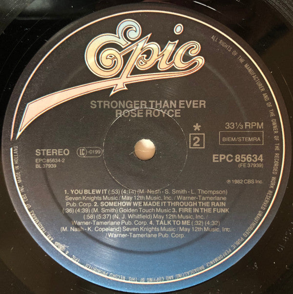 Rose Royce : Stronger Than Ever (LP, Album)