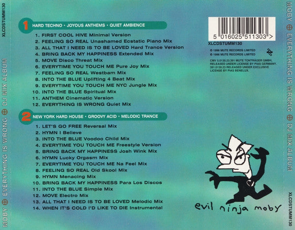 Moby : Everything Is Wrong (DJ Mix Album) (2xCD, Comp, Mixed, RE)