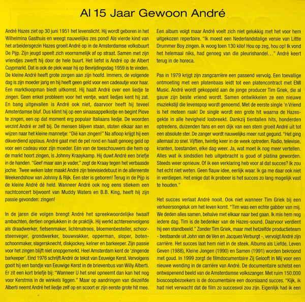 André Hazes : Al 15 Jaar Gewoon André (2xCD, Comp, RE, RM, 24 )