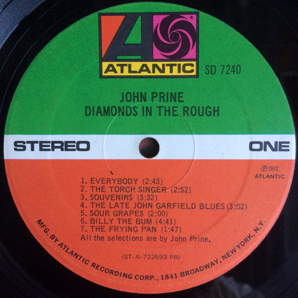 John Prine : Diamonds In The Rough (LP, Album, PR)