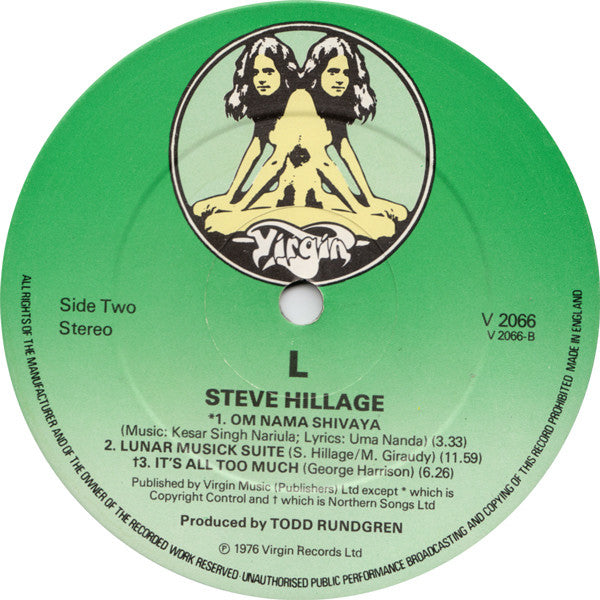 Steve Hillage : L (LP, Album)