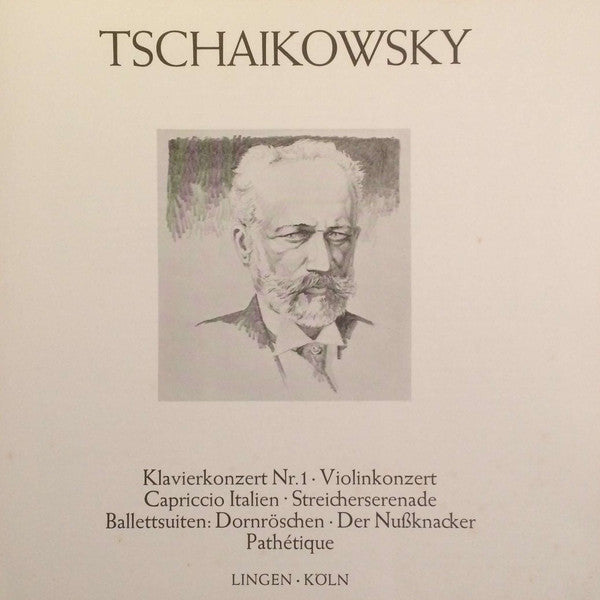Pyotr Ilyich Tchaikovsky : Klavierkonzert Nr. 1 / Violinkonzert / Capriccio Italien / Streicherserenade / Ballettsuiten: Dornröschen / Der Nussknacker / Pathétique (5xLP + Box)