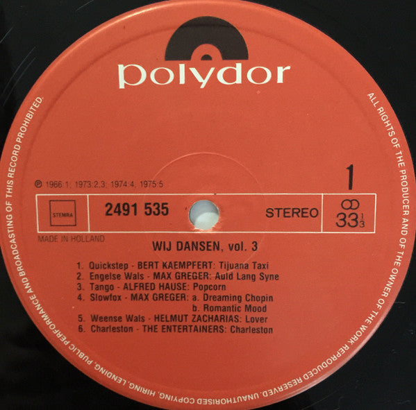 Various : Wij Dansen Vol. 3 (LP, Comp)