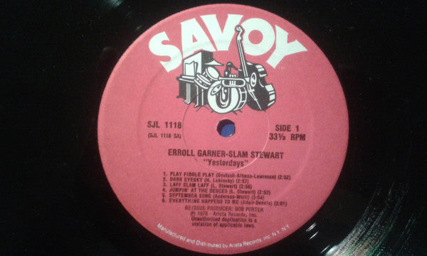 Erroll Garner : Yesterdays (LP, Comp)