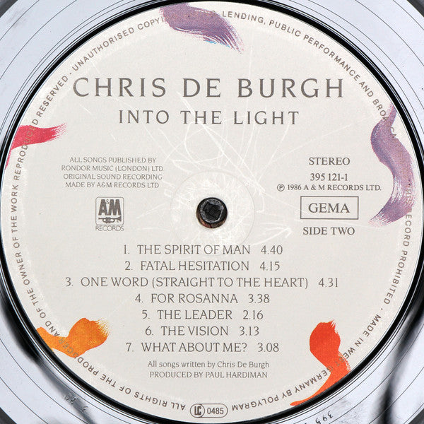 Chris de Burgh : Into The Light (LP, Album)