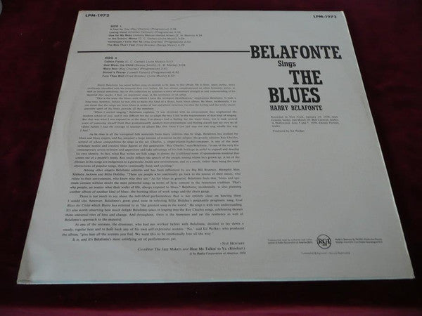 Harry Belafonte : Belafonte Sings The Blues (LP, Album, Mono)