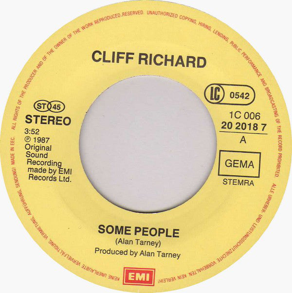 Cliff Richard : Some People (7", Single)