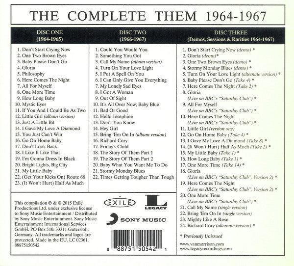 Them (3) : The Complete Them 1964-1967 (3xCD, Comp)