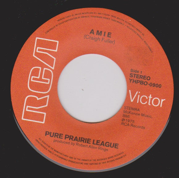 Pure Prairie League : Amie/Angel No.9 (7")