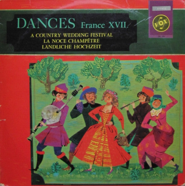 Telemann Society Orchestra, Richard Schulze : Dances France XVII. A Country Wedding Festival (10", Album, Mono)
