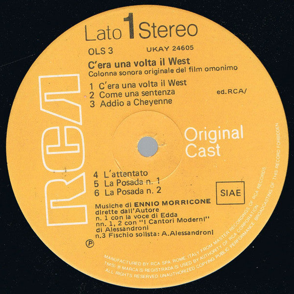 Ennio Morricone : C'Era Una Volta Il West (LP, Album)