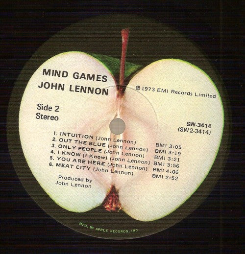 John Lennon : Mind Games (LP, Album, Win)
