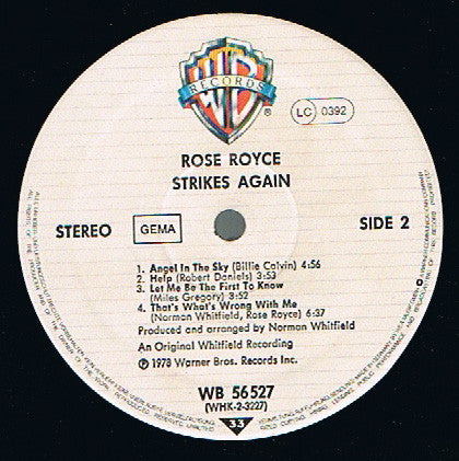 Rose Royce : Strikes Again (LP, Album, Gat)