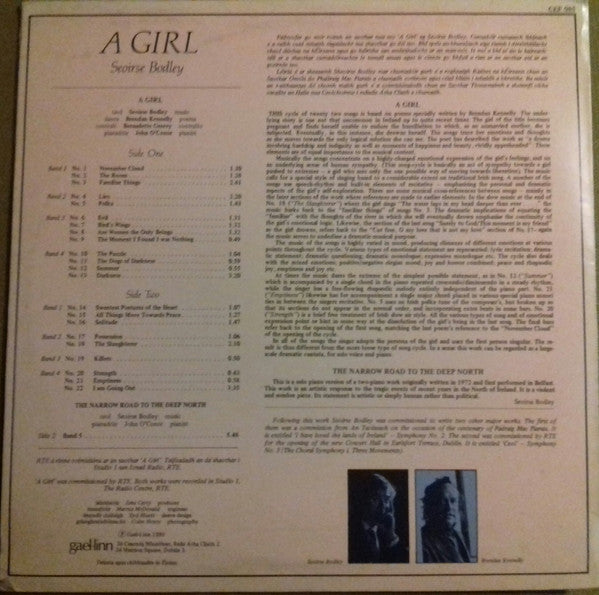 Seóirse Bodley, Brendan Kennelly, Bernadette Greevy, John O'Conor : A Girl (LP, Album)