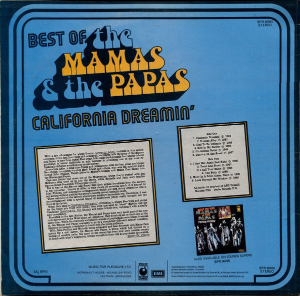 The Mamas & The Papas : Best Of The Mamas & The Papas - California Dreamin' (LP, Comp)