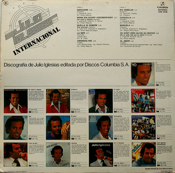 Julio Iglesias : Internacional (LP, Comp)