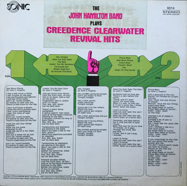 John Hamilton Band : Plays Creedence Clearwater Revival Hits (LP)