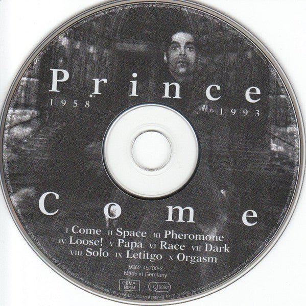 Prince - Come (CD) - Discords.nl
