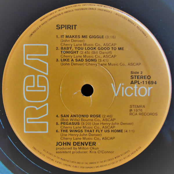 John Denver - Spirit (LP Tweedehands) - Discords.nl