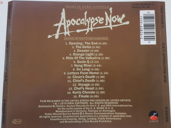 Carmine Coppola And Francis Ford Coppola - Apocalypse Now (Original Motion Picture Soundtrack) (CD) - Discords.nl