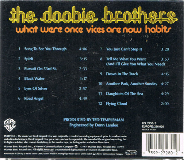 Doobie Brothers, The - What Were Once Vices Are Now Habits (CD) - Discords.nl