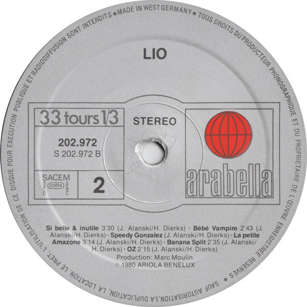 Lio - Lio (LP Tweedehands) - Discords.nl