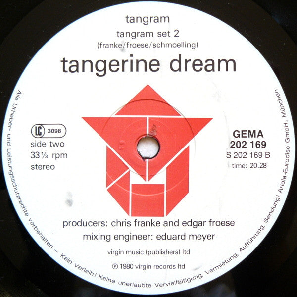 Tangerine Dream : Tangram (LP, Album, Rei)