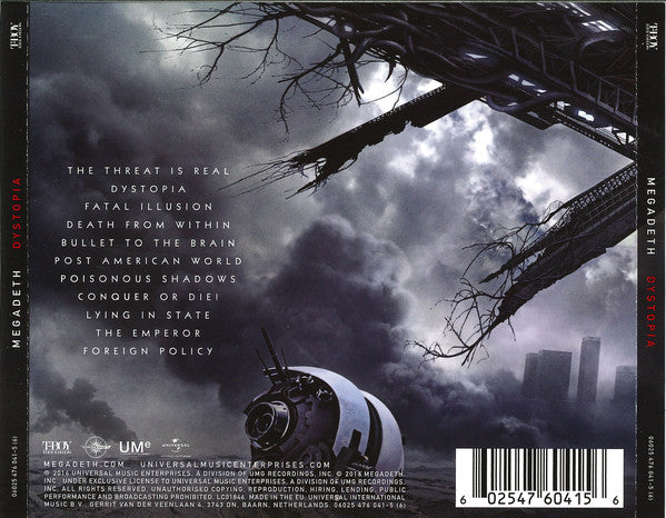 Megadeth : Dystopia (CD, Album)