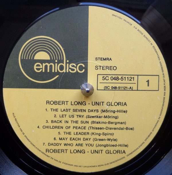 Robert Long & Unit Gloria : Robert Long & Unit Gloria (LP, Comp)